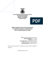 Modelo Predictivo para La Toma de Decisiones en La Gestión de Insumos y Medicamentos para El Hospital General de Táriba