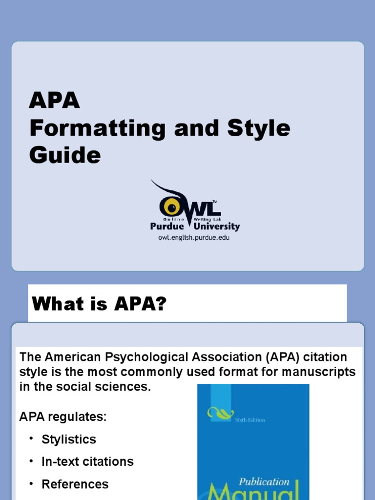 APA powerpoint.pptx | American Psychological Association | Citation