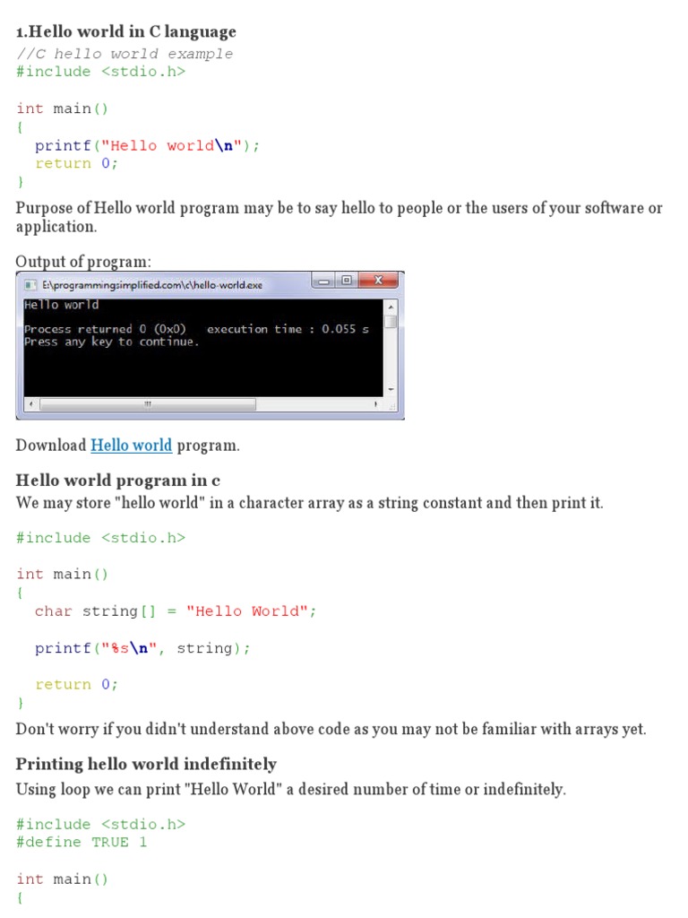 C Programming Examples | PDF | Array Data Structure | C (Programming ...