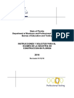 Solicitud Examen de Construccion en Florida PDF