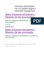 Master of Business Administration - Wikipedia, The Free Encyclopedia