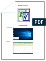 Hoja de Cálculos Excel