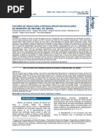 Fatores de Rico Para Aterosclerose Em Escolares Do Municipio de Iretama