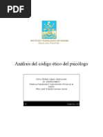 Análisis Del Código Ético Del Psicólogo
