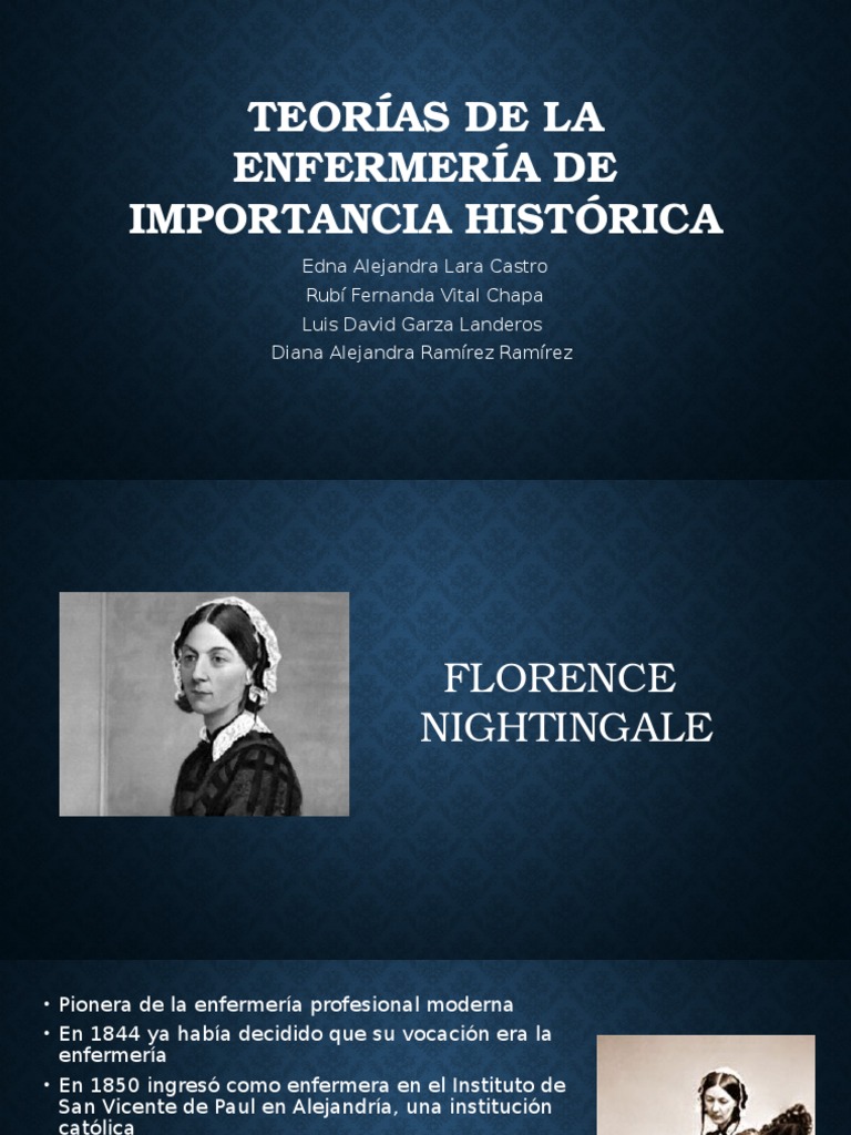 Teorías de La Enfermería de Importancia Histórica