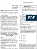 Notes On Nuclear Chemistry