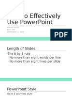 How To Effectively Use Powerpoint