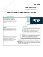 Periodo Patogenico y Prepatogenico de La Bulimia