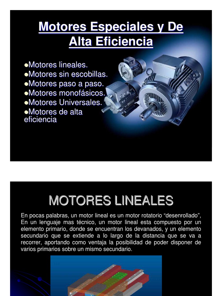 Motores Especiales y de Alta Eficiencia | PDF | Inductor | Fuerza