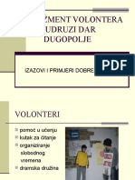 Menadžment Volontera U Udruzi Dar - Dugopolje