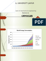 MANIPAL UNIVERSITY JAIPUR Department of mechanical engineering Seminar on- CRYOCAR
