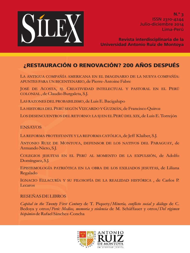 Revista Silex 3 050115Web PDF Sociedad de jesus Universidad