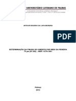 Relatório de Ensaio - Cimento Portland Finura Nbr 11579