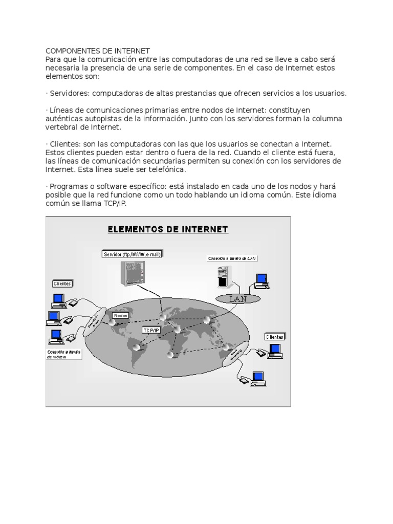 Componentes de Internet | PDF | Red mundial | Internet y web