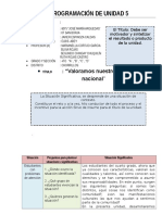 Programación de Unidad 5 - 4° Grado