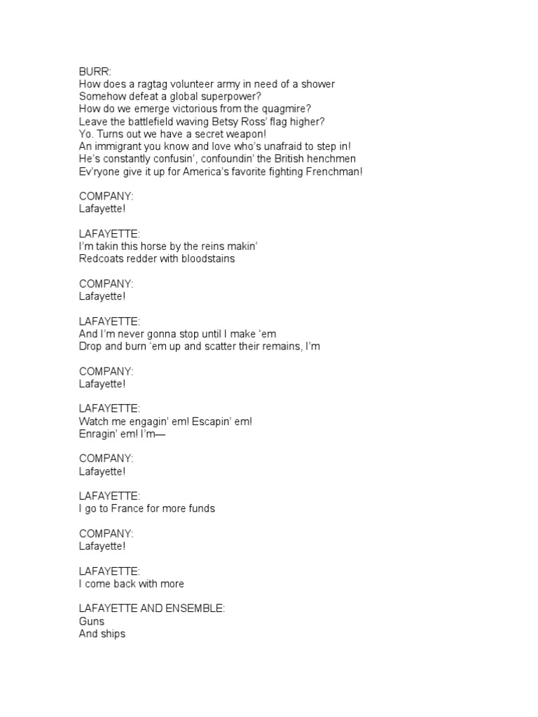 Guns and Ships Lyrics PDF