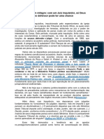 Artigo Jusificando - A Espera de Um Milagre - Com Um Juiz Inquisidor So Deus Como Defensor Pode Ter Uma Chance-Libre PDF