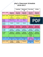 Classroom Schedule16-17