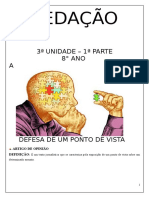 REDAÇÃO 8ºano 3 Unidade