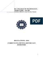 KCT REGULATIONS I and II Sem PDF