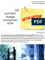 Retaliation Rule and Other Changes Coming from OSHA