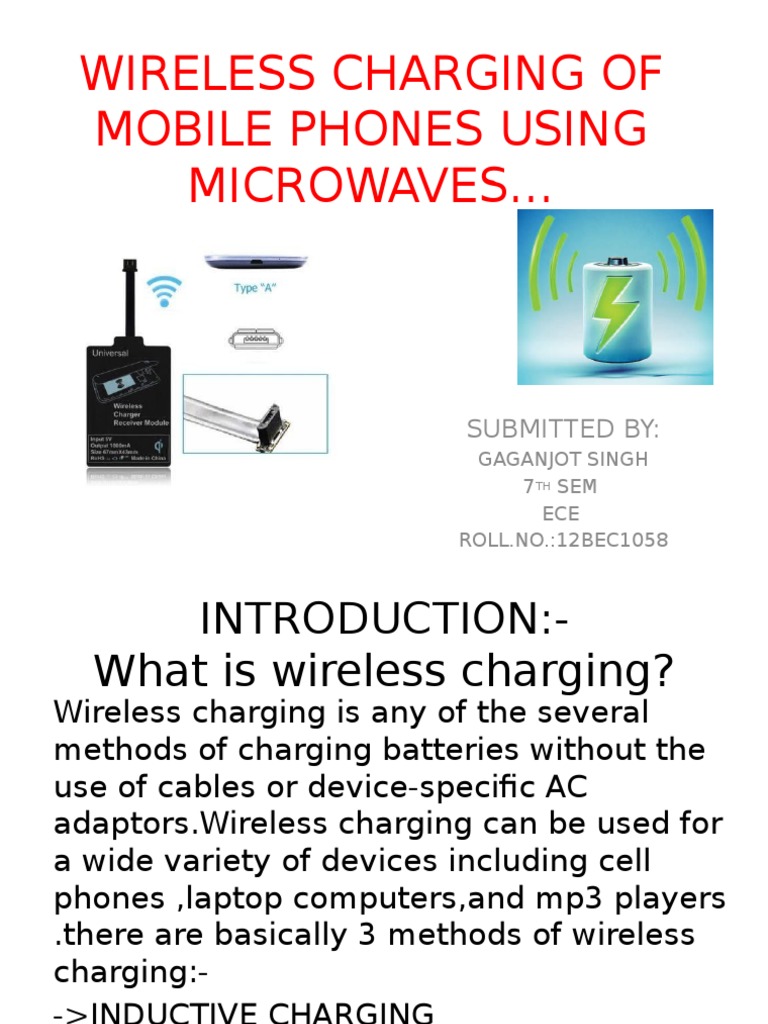Wireless Charging of Mobile Phones Using Microwaves PDF Microwave