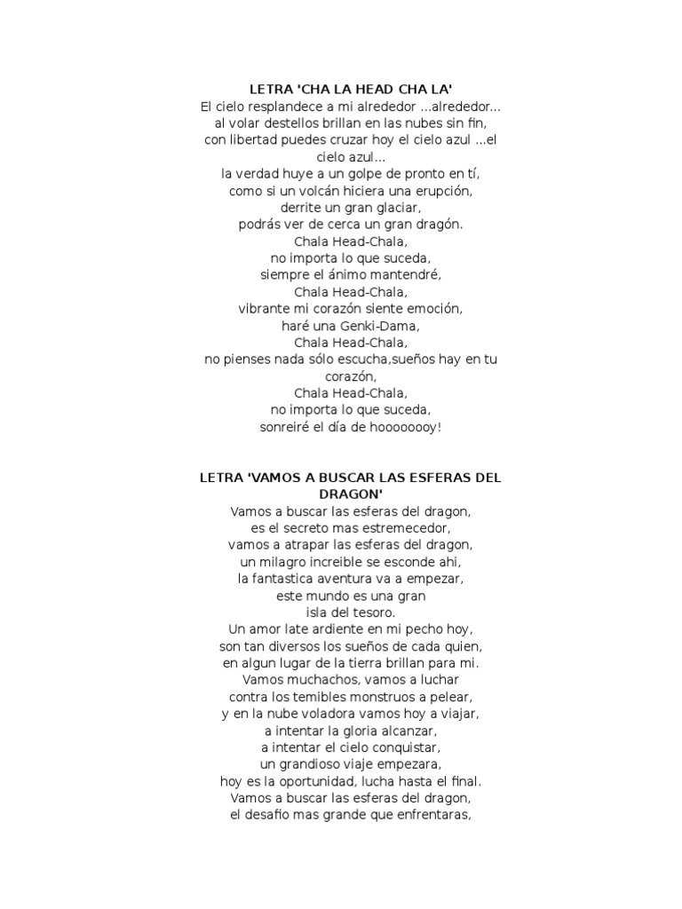 Canciones de Dragon Ball esfera del dragón Amor