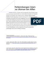 Sejarah Perkembangan Islam Pada Masa Utsman Bin Affan