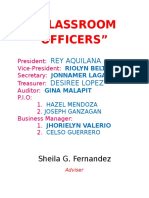 "Classroom Officers": Rey Aquilana Desiree Lopez
