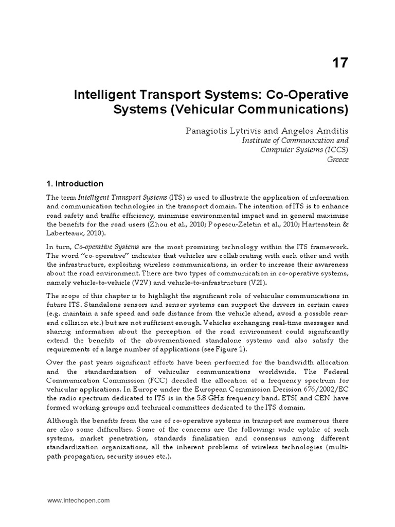 Co-Operative Systems in Intelligent Transport | PDF | Routing ...