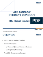 Orientation 2016 - NUS Code of Student Conduct