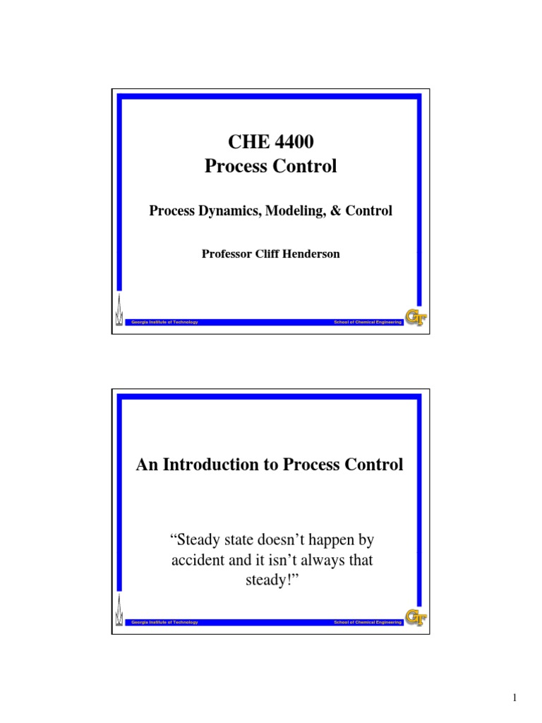 Intro To Process Control PDF Control Theory Process Control