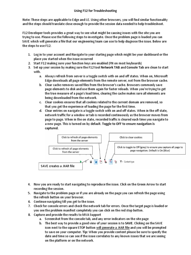Using F12 For Troubleshooting Pdf Pdf Web Browser Http Cookie