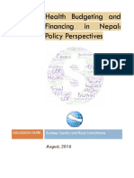 Health Budgeting and Financing in Nepal - Policy Perspectives