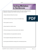 Correcting Mistakes in Sentences PDF