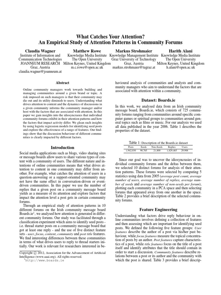 What Catches Attention Forums PDF Forum Receiver