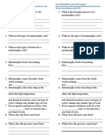 Metamorphic Rock Webquest