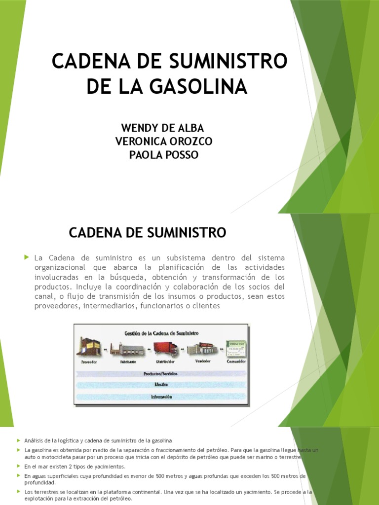 Cadena de Suministro de La Gasolina | PDF | Refinería de petróleo ...