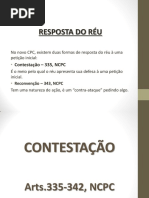 Contestação no Novo CPC
