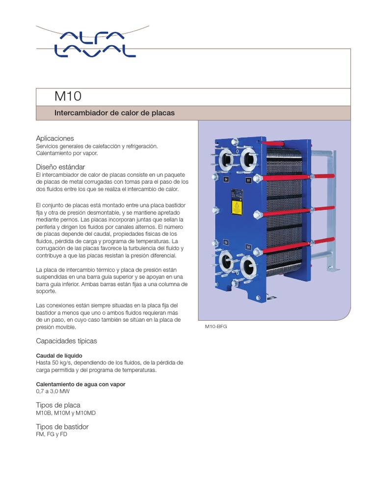 ALFA LAVAL Catalogo Modelo M10