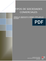 TIPOS DE SOCIEDADES COMERCIALES Autor: Wilder Collao Lopez