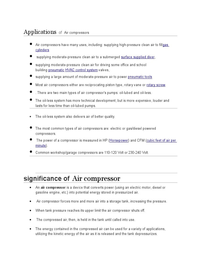 Compressed air uses deals