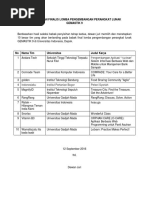 Pengumuman Finalis 6 Cabang Lomba Gemastik 9