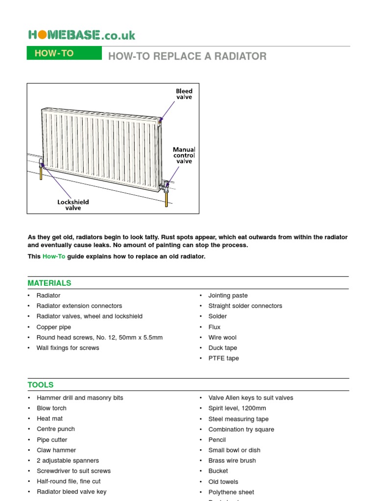 How To Replace Radiator | PDF | Home & Garden | Technology & Engineering