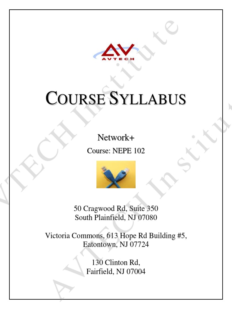 Course Syllabus N+ PDF Protocol Suite Computer Network