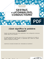 Gestalt, Psicoanálisis, Conductismo