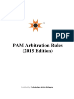 PAM Arbitration Rules 2015 Edition