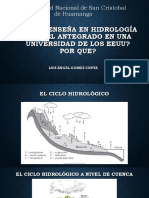 M. SC LUIS ANGEL GOMEZ CUNYA Qué Se Enseña en Hidrología para El Antegrado PDF