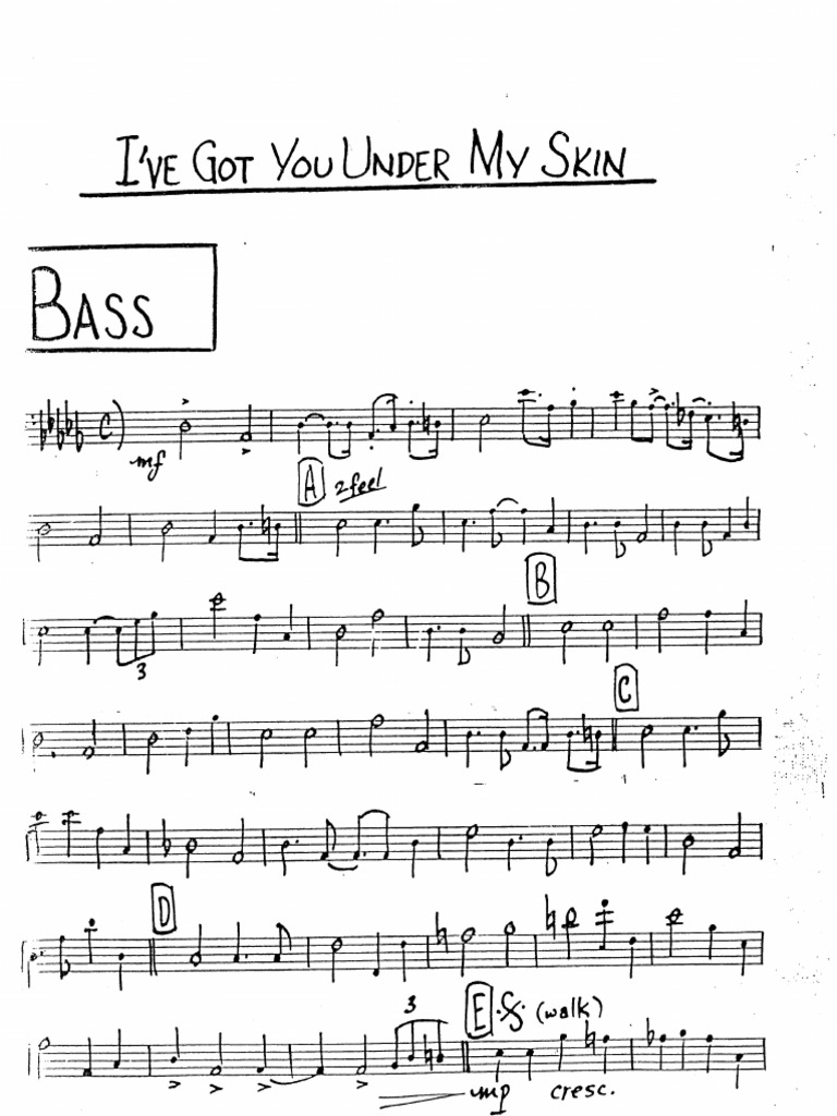I'Ve Got You Under My Skin-Bass | PDF