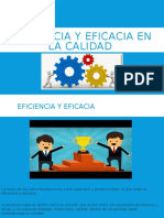 Eficiencia y Eficacia en La Calidad